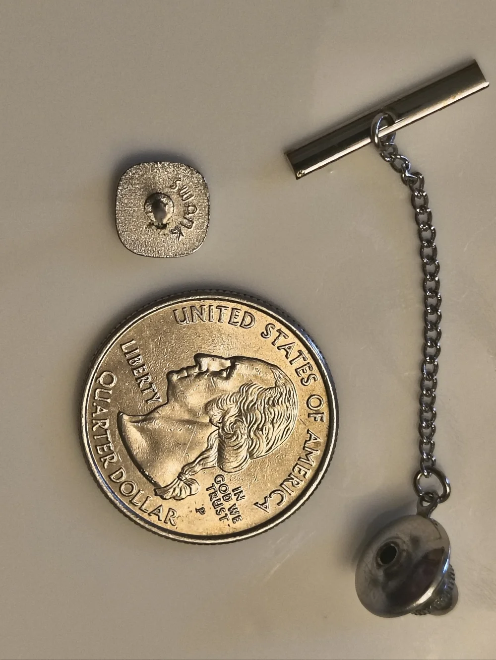 Silver Soccer Ball Style Tie Tack Pin for Men